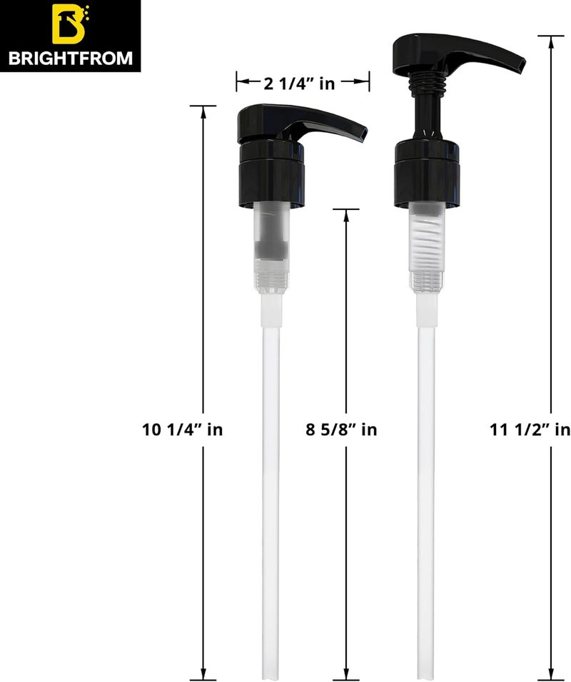 BRIGHTFROM Universal Dispensing Pump Perfect for Shampoo  Conditioner 1 L 338 OZ  Fits Most Bottles or Any Refillable Bottles from 12oz to 338oz with 28410 Neck Size Black Pack of 2 - Image 3