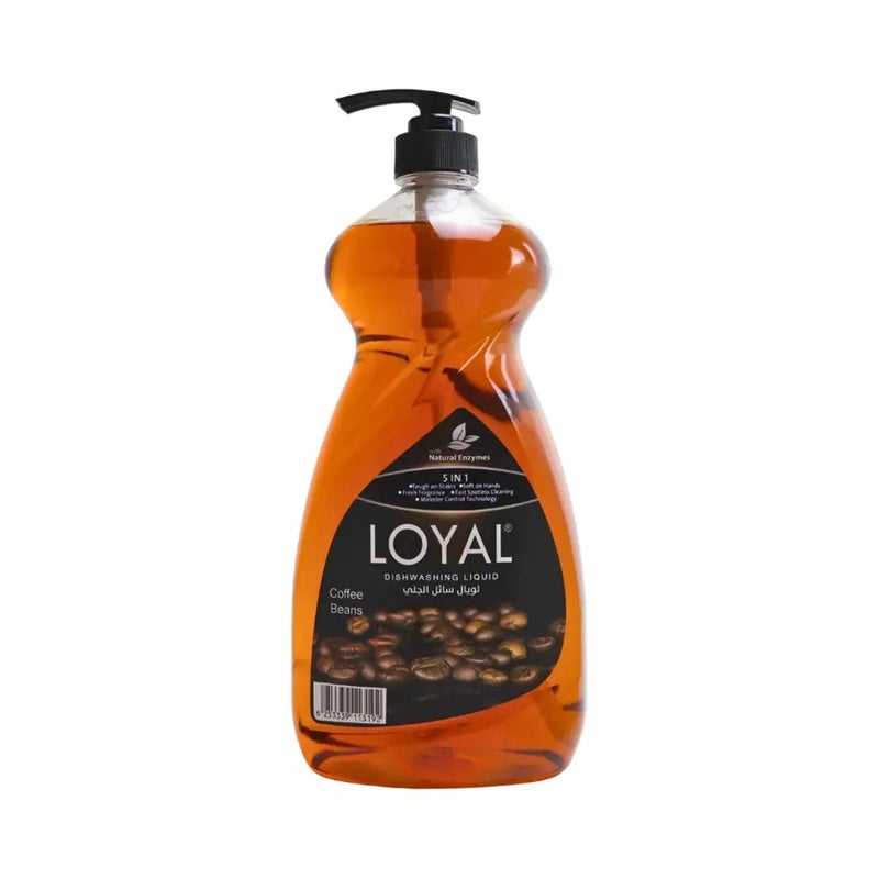 loyal سائل غسيل الصحون لويل 5 في 1 برائحة حبوب القهوة - 1.5 لتر - Image 1