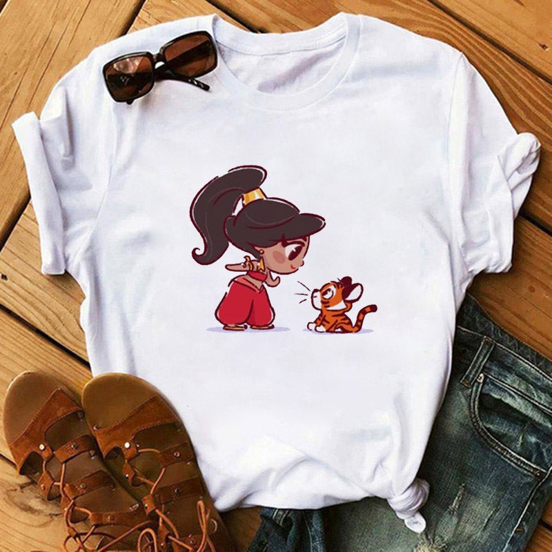 Cross-border supply T-shirt printed T-shirt women's short-sleeved women's clothing - Image 1