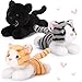 Harrycle 3 Pcs 9 Inch Cat Stuffed Animal Plush Gift Cute Kitten Plush Toys Small Cat Stuffed Animal Soft Sleeping Supplies for Boys Girls Easter Birthday Baby Shower Party FavorsStylish Style - Image 3