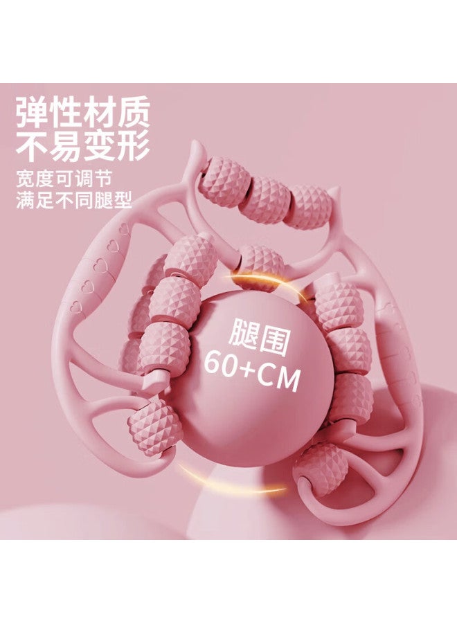 Dweck Leg Massager Double-Layer Circular Clamp Calf Roller Muscle Relaxation Fascia Stick 2-Piece Set Pink - Image 2