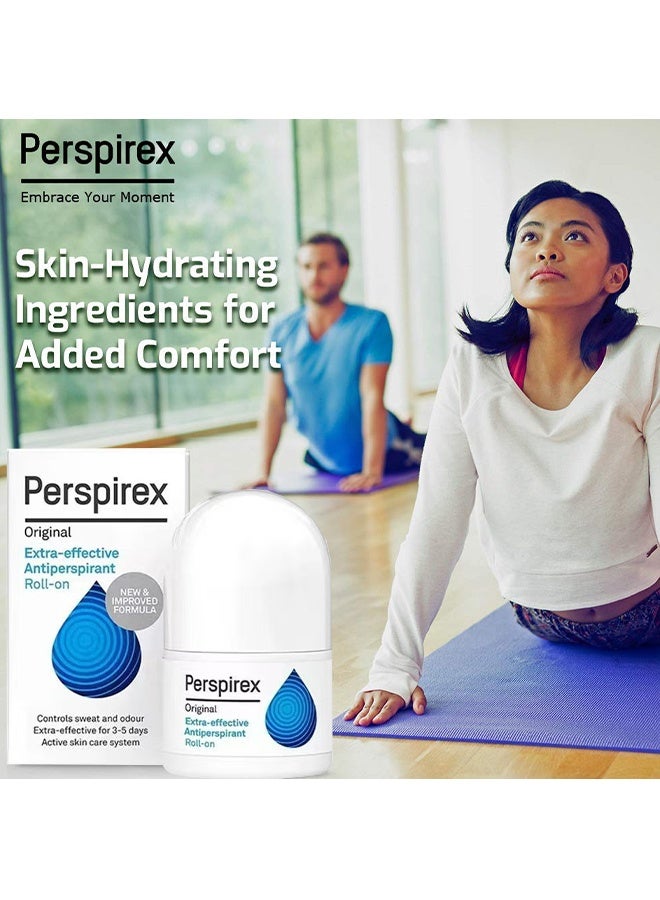 Perspirex Original Extra-Effective Antiperspirant Roll-On，Controls Sweat and Odour Extra-Effective for 3-5 Days Active Skin Care System - Image 2