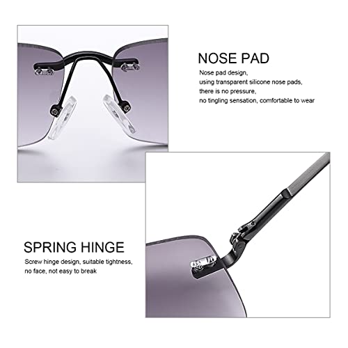 YIMI Full Lens Reading Glasses for Men Women Spring Hinge Anti Blue Light UV400 Protection Sun Readers Shades Tinted Glasses (Black, 1.50, multiplier_x) - Image 5