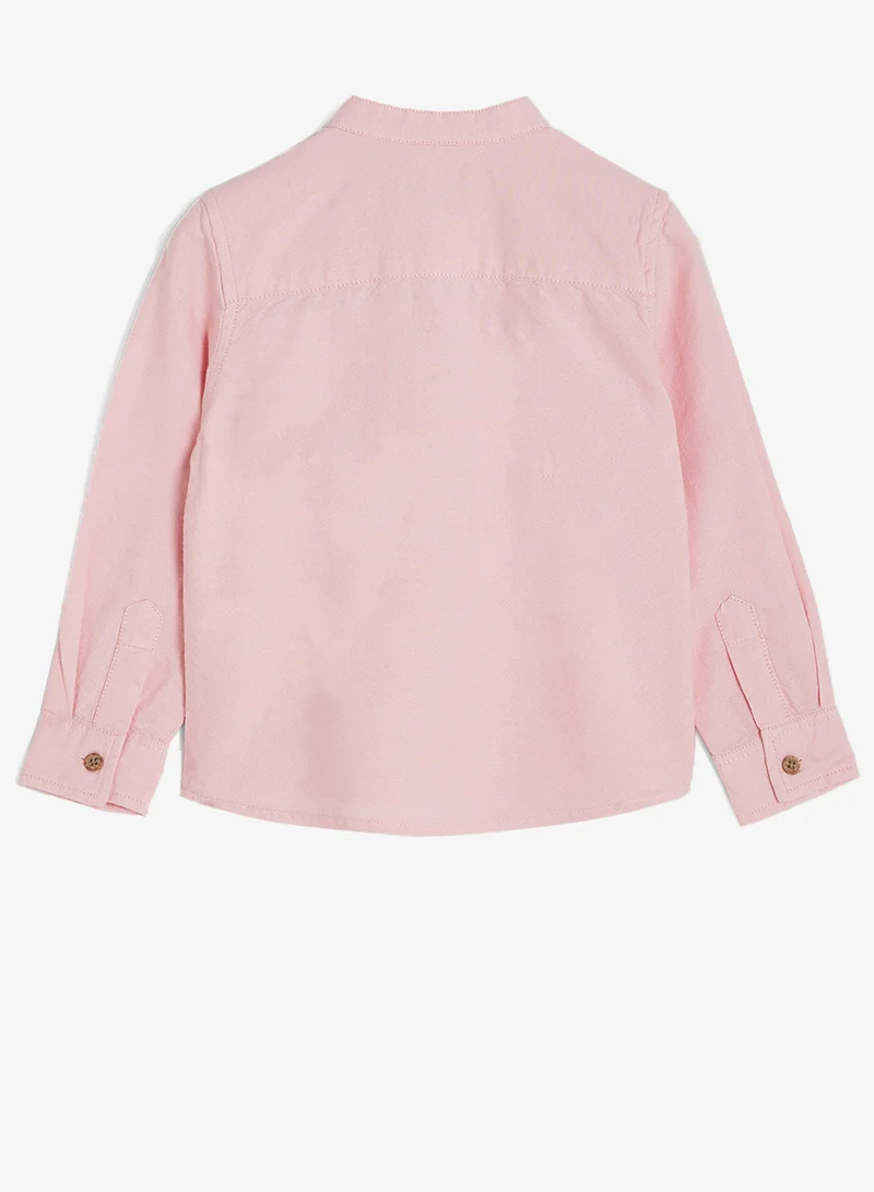 ريبلز مع نمشي Boys Chinese Collar Full Sleeves Shirt