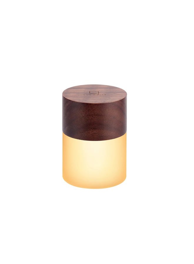gingko 7 Colour Changing RGB Large Lemelia Night Lights, Long Life Battery USB-C Charging, 3 Light Modes, FSC Certified, Touch Button Control (Walnut) - Image 1