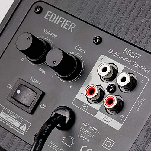 Edifier R980T 4" Active Bookshelf Speakers - 2.0 Computer Speaker - Powered Studio Monitor (Pair) - Image 3