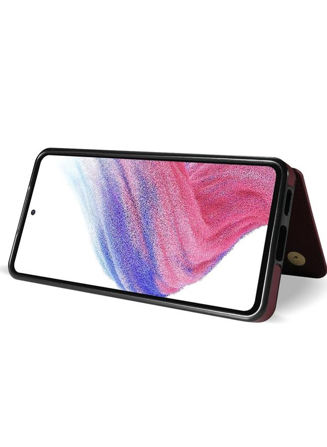 S-TOP Case For Samsung Galaxy A52 4G / 5G / A52s 5G Rhombic Dual Buckle Card Slots Phone Case with Lanyard - Image 5