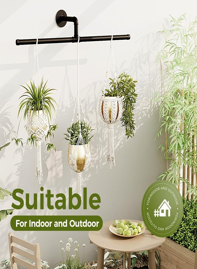 Bamworld Hanging Planters for Indoor Plants Plant Hanger Indoor Hanging Plant Holder Window Plant Shelves Metal Rod(Pot&Plant Not Included) 35.8in - Image 5