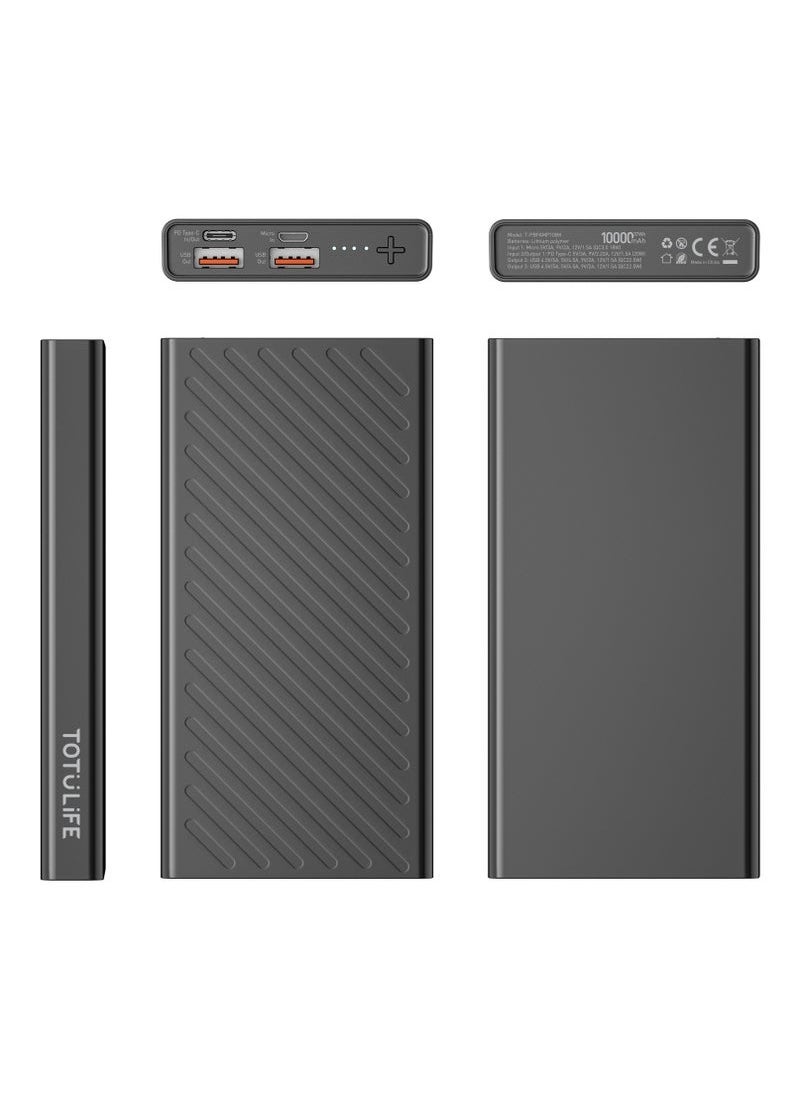 Totulife 10000mAh Power Bank - Black  - Image 3