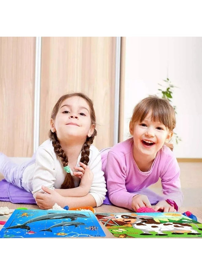 FLOVAZO 20 Pack Wooden Animal Puzzles for Kids Ages 3-5, Montessori Learning Toys for Toddlers, Safe & Educational Jigsaw Puzzles Set for Boys and Girls - Gift Idea for Children - Image 5