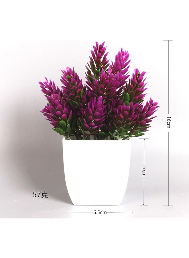 ORiTi Mini Artificial Flowers In Pot 4Pcs Small Fake Greenery Plants Faux Plastic Plants For Indoor Home Decor Living Room Bedroom Desktop Bookshelf Decoration - Image 4