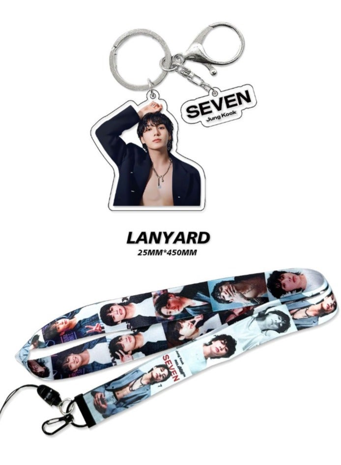 NIBEMINENT BTS Member Jungkook's New Album Gold Gift Set Includes Lomo Cards, Acrylic Holder, Tent Tape, Lanyard, Stickers And Fhoto Cards.  - Image 5