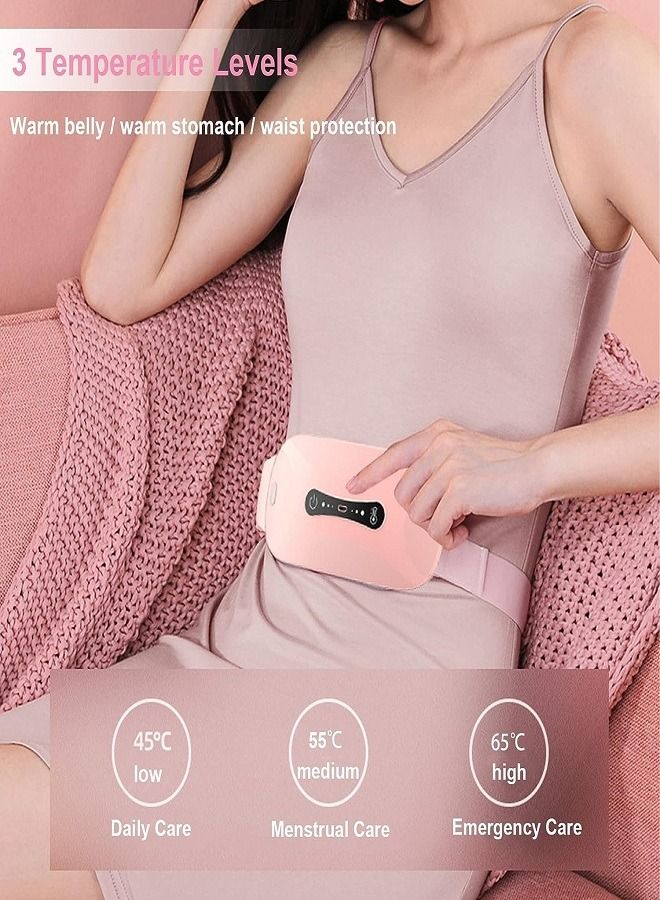 Generic Menstrual Heating Pad, Adjustable Electric Heating Belt 3 Adjustable Temperature Levels, Portable Heating Belt for Back and Stomach Pain Relief for Women and Girls (Pink)  - Image 2
