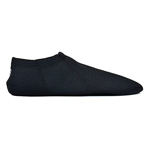 Nufoot Booties Men's Shoes, Foldable & Flexible Footwear, Fold and Go Travel Shoe, Yoga Socks, Indoor Shoes, Slippers, Black, Large - Image 1