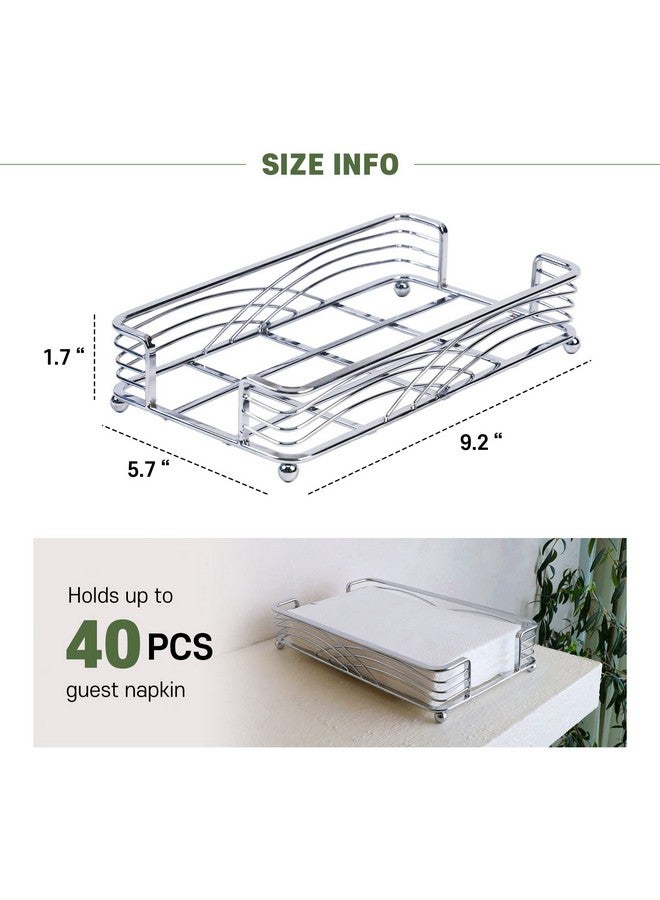 LEVIMETREE Silver Guest Towel Holder Tray for Bathroom - Hand Towel Holder for Bathroom, Disposable Paper Hand Towels Holder, Guest Towel Tray Perfect for Disposable Paper Hand Towels - Image 4