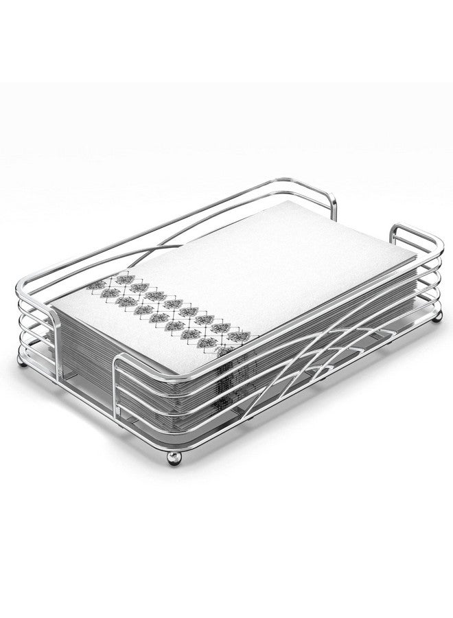 LEVIMETREE Silver Guest Towel Holder Tray for Bathroom - Hand Towel Holder for Bathroom, Disposable Paper Hand Towels Holder, Guest Towel Tray Perfect for Disposable Paper Hand Towels - Image 1