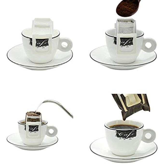 rayihni 50 Pcs Hanging Ear Drip Coffee Filter Disposable Portable Coffee Paper Filter For Travel Home Office - Image 3