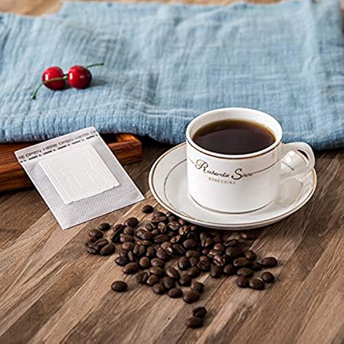 rayihni 50 Pcs Hanging Ear Drip Coffee Filter Disposable Portable Coffee Paper Filter For Travel Home Office - Image 5