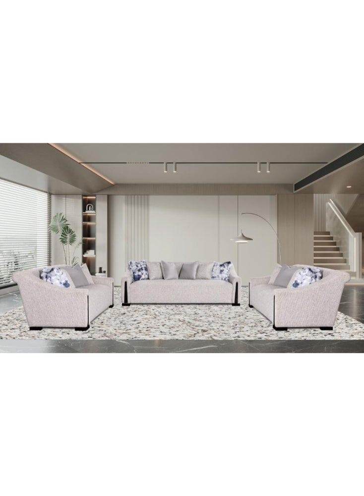 Miro Modern Sofa Set Beige – Contemporary Design with Comfortable Cushions, Dimensions 78x190/230x99 cm - Image 1
