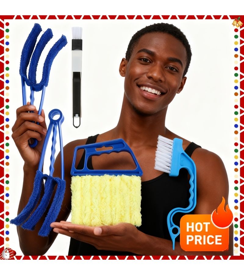 6pcs Multifunctional Cleaning Brush For Blinds Curtain Fan Dust Gap - Image 4