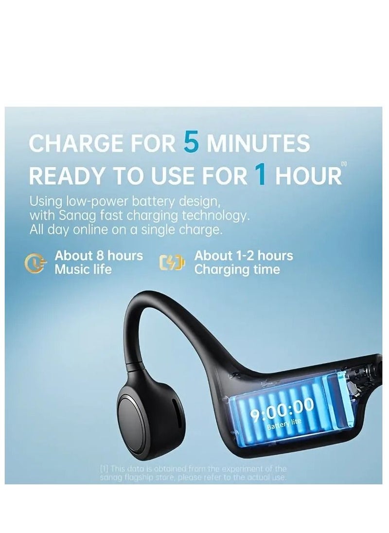 sanag A18S Pro Open Ear Air Conduction Earphone Wireless Bluetooth Sports Running With Microphone  - Image 5