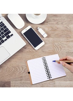 Garlo 4 Packs Spiral Notebook Lined Notepad with Pen in Holder and Sticky Notes, Page Marker Colored Index Tabs Flags  - Image 4