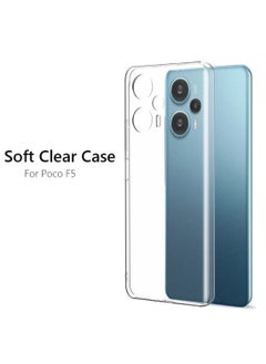 Techie Xiaomi Poco F5 TPU Soft Corner Ultra Slim Clear Case Shockproof Anti Fingerprint Transparent Protective Back Cover  - Image 1