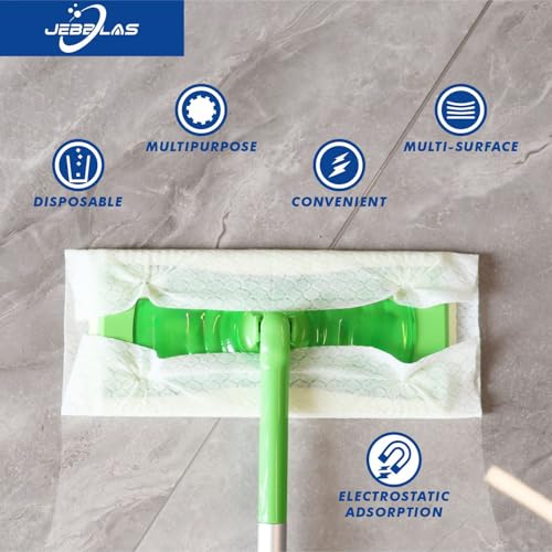 JEBBLAS Disposable Mop Refills Dry Sweeping Pad for Floor Mop Sweeping Cloths Multi Surface Refills, 120 Count - Image 2