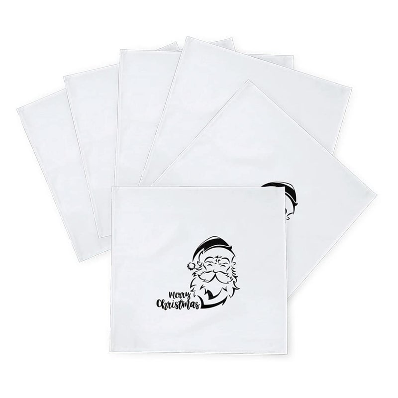 Khakee 6 Pcs Christmas Theme Silk Table Napkins 10x 10 for Xmas Decoration Christmas OrnamentsChristmas Giftxmas21009 - Image 2