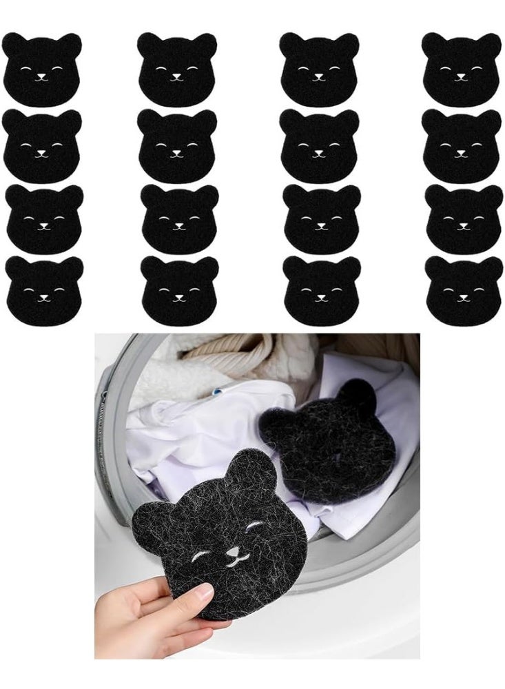 Meetion 16Pcs Pet Hair Remover for Washer, Reusable Dog Cat Hair Catcher, Sponges Lint Remover Sheet for Cleaning Pet Hair, Effective Pet Fur Remover (Black)  - Image 1