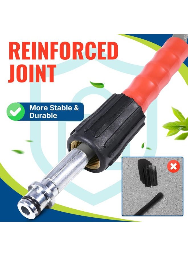 YAMATIC Flex+ Improve Pressure Washer Extension Hose 3200PSI with 14 mm X 14mm Male Coupler,1/4" X 50 FT Power Washer Hose - Image 5