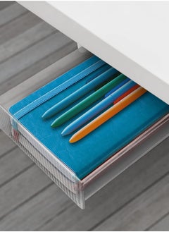Excefore Under Desk Drawer, Self-Adhesive Attachable Storage Organizer, Slide-out Hidden Drawer for Office, Home, School Classroom - Small White.  - Image 3