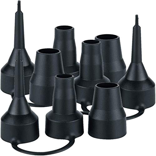 OIIKI 3 Set Replacement Nozzles, Plastic Pump Nozzles, 3 Size for Air Bed, Air Pump Nozzles for Inflatables, Air Mattress, Black - Image 1