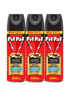 Pif Paf Cockroach And Ant Killer Spray With Best Ever Formulation 3 x 300ml  - Image 1