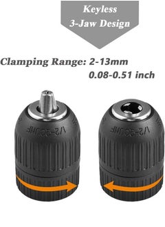 Apt Keyless Drill Chuck For APT, 1/2" Mount 2 -13mm Clamping Capacity, Drill Chuck  - Image 3