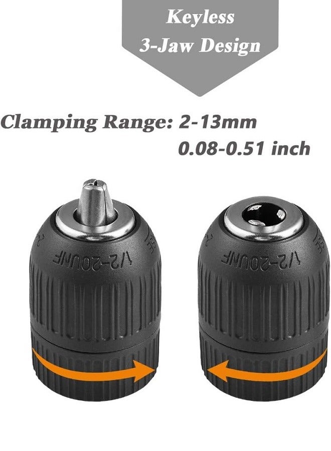 Apt Keyless Drill Chuck For APT, 1/2" Mount 2 -13mm Clamping Capacity, Drill Chuck - Image 3