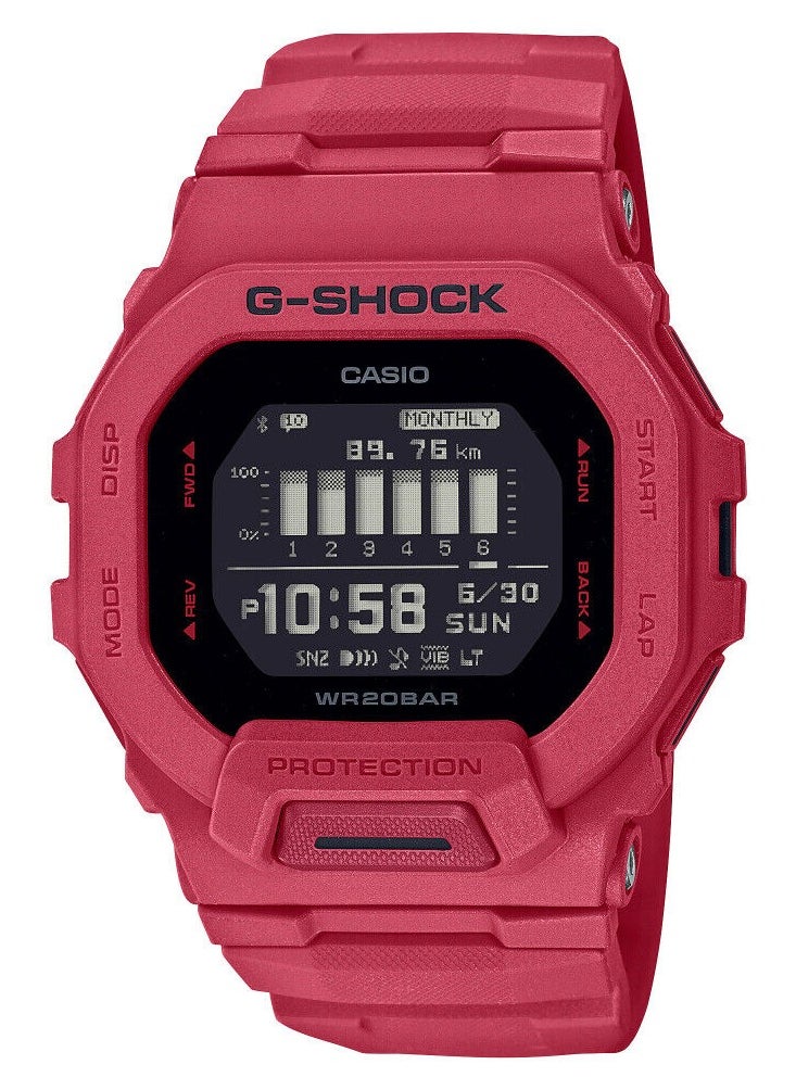 G-SHOCK Digital Red Resin Band Men's Watch GBD-200RD-4  - Image 1