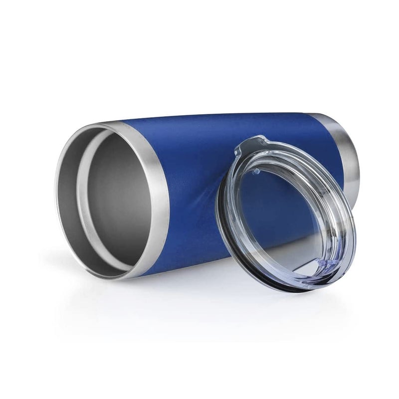 EcoMozz EcoMozz 20oz Tumbler Stainless Steel Vacuum Insulated Mug with Lid  Double Wall Travel Mug  Durable Powder Coated Coffee Cup  Suitable for Ice Drinks and Hot Beverage (New Blue 1 pack) - Image 3
