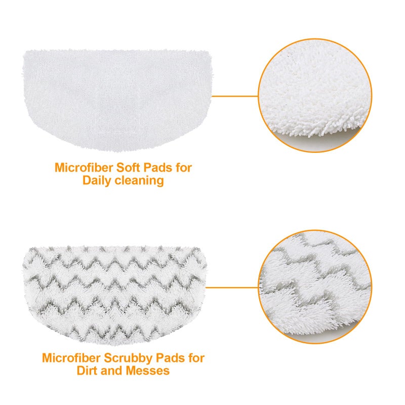 Jirmory 4 PACK Steam Mop Replacement Pads Compatible with Bissell Powerfresh Steam Mop 1940 1806 1544 2075 2685A 2181 2814 Series, Model 1940A 1940W 19405 2075A 2685A 5938, Microfiber Washable, Reusable - Image 2