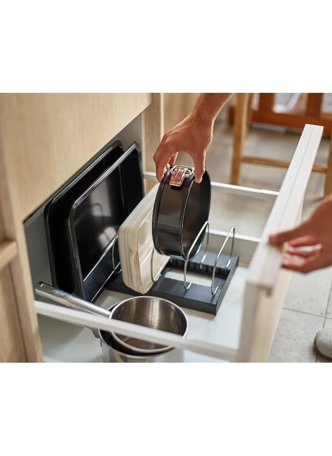 Joseph Joseph Joseph Joseph Drawerstore Cookware Organiser, Baking Tray Rack, Space Saving Storage For Pans, Lids, Chopping Boards  - Image 2