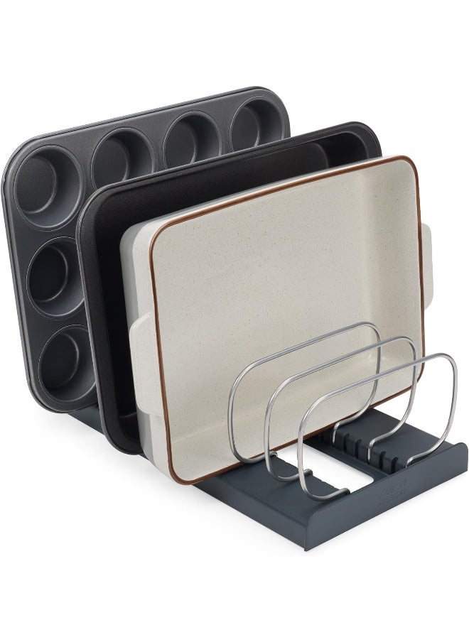 Joseph Joseph Joseph Joseph Drawerstore Cookware Organiser, Baking Tray Rack, Space Saving Storage For Pans, Lids, Chopping Boards  - Image 1