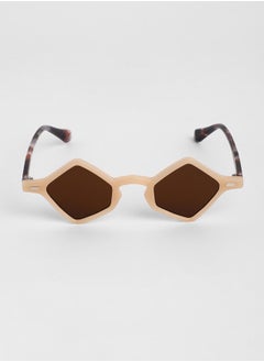 Haute Sauce The Clique Geometric Sunglasses - Saltbox Beige  - Image 4