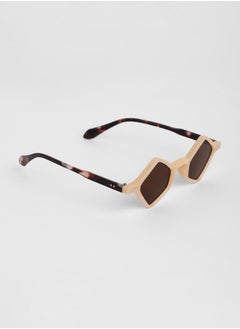 Haute Sauce The Clique Geometric Sunglasses - Saltbox Beige  - Image 5