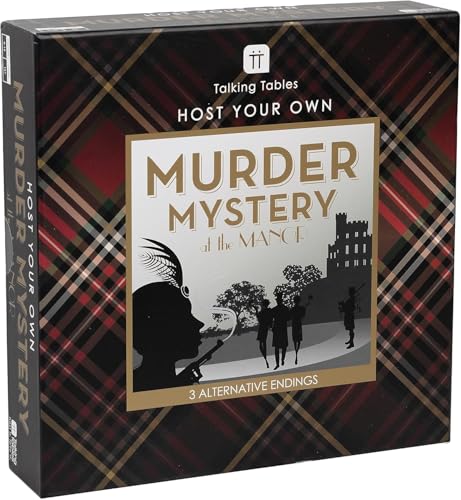 Talking Tables Reusable Murder Mystery at The Manor After Dinner Party Game Kit for Adults Host Your Own Games Night Scottish Highland Theme 3 Alternative Endings Fun Idea New Year - Image 1