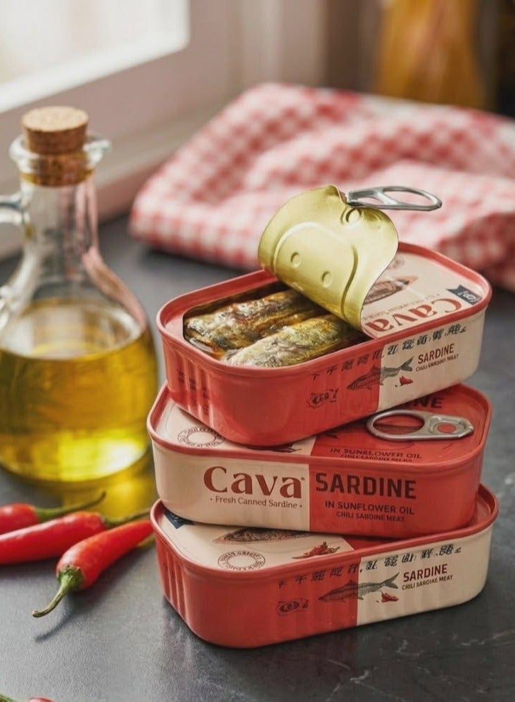 Cava Moroccan Spicy Sardines - Pack of 2 (125g per Can) - Image 3