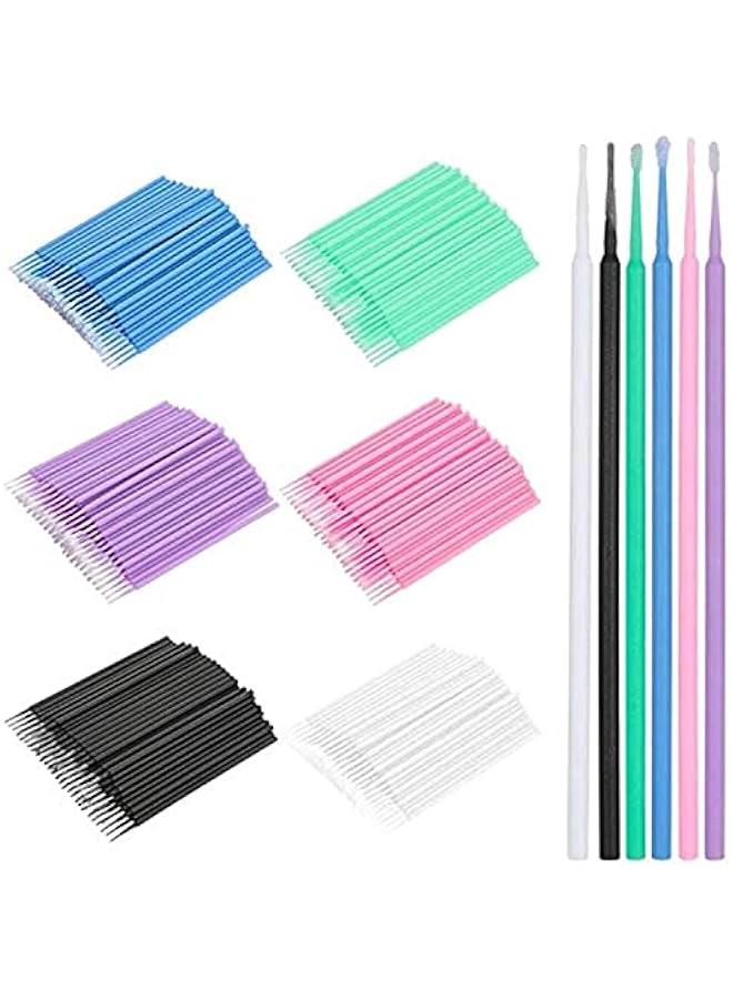 BWSJ 600  Disposable Micro Mascara Brushes for Eyelash Extension in 6 Colors - Image 1