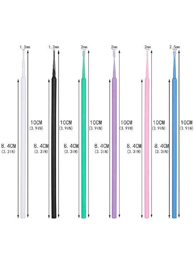 BWSJ 600  Disposable Micro Mascara Brushes for Eyelash Extension in 6 Colors - Image 2