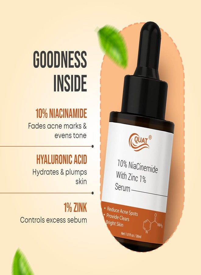 QUAT 10% Niacinamide Face Serum for Oil Control, Pore Minimizing & Brightening | Skin Barrier Repair Serum for Oily & Acne-Prone Skin – 30 ml - Image 2