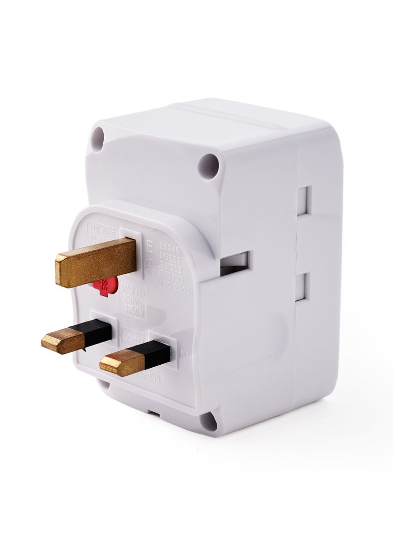 AK KEMCO 3 Way Multi Adapter Plug  for Home and Office AK-928L  - Image 2