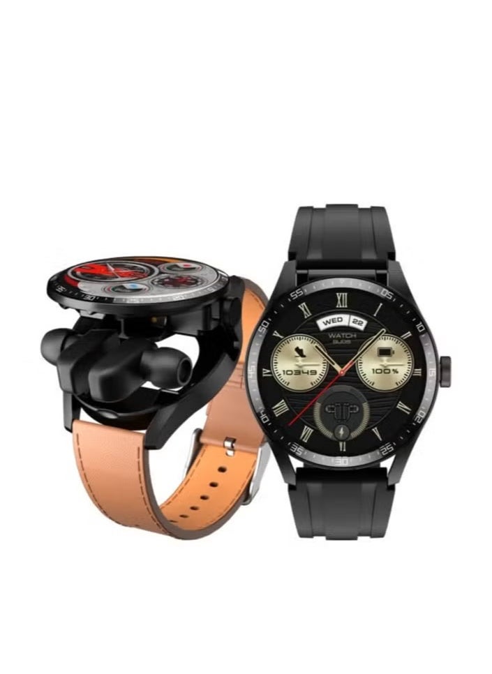 TIGER New Arrival GT5 Guds Smart Watch with In-Ear Earbuds – 2-in-1 Call & Music TWS Earphone Smartwatch, Touchscreen, Fitness Tracker, Bluetooth Connectivity, Waterproof. Long Battery Life  - Image 1